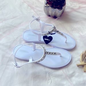 White summer sandals for girls!